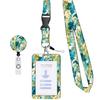 Badge Holder with Retractable Reel Clip And Lanyard ID Card Holder for Nurses Teachers Students Worker