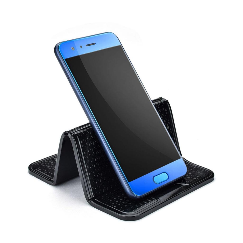 Mirhua Přísavná podložka na smartphone, Protiskluzová podložka, Držák telefonu do auta, Podložka, Skládací, Silné lepidlo, Skládací (Černá)