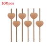 Degradable Heart Party Straws For Weddings And Celebrations With Creative Dessert Decor