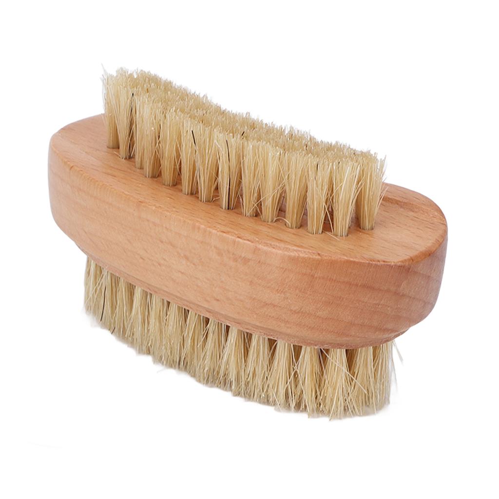 Toe Finger Nail Brush Wooden Double Sided Fingernail Toenail Cleaning Scrub Brush for Men Women