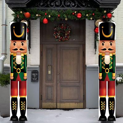Nutcracker Soldier Banner Christmas Door Curtain Merry Christmas Decoration for Home 2025 Xmas Navidad Natal New Year Gifts