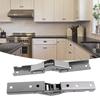 Hinges Folding Hinges Cold Rolled Steel Door Furniture Hinges Brackets Screws Self-Locking Silver Spring Folding Hinge