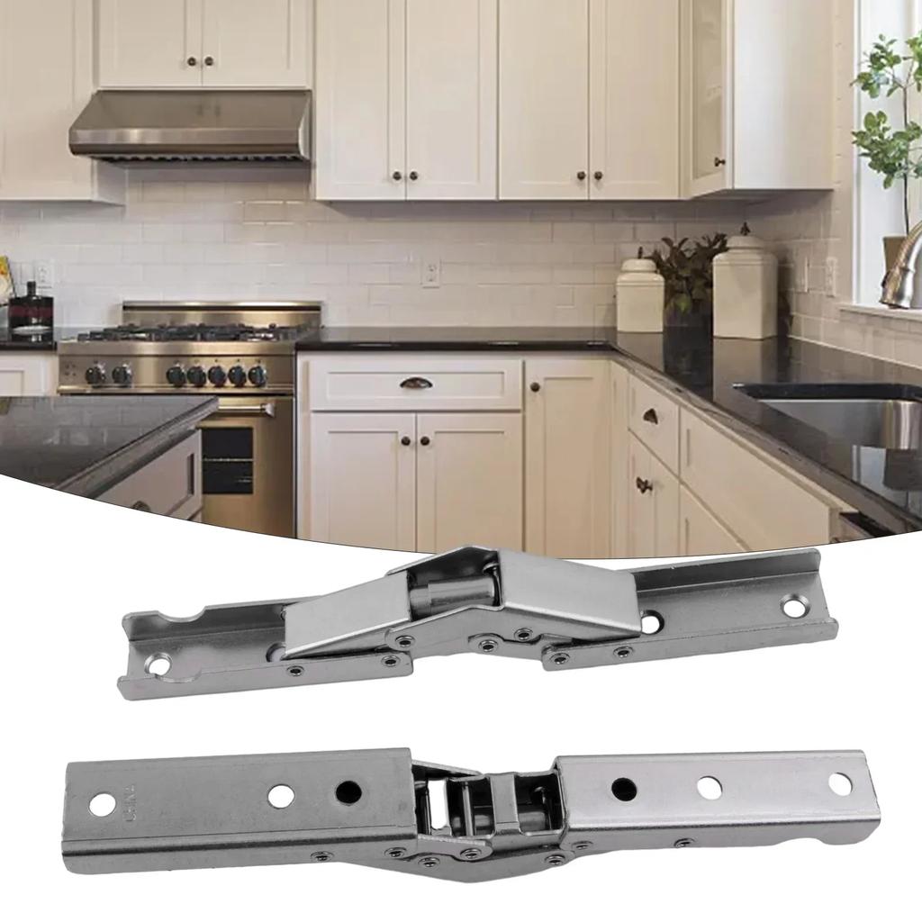 Hinges Folding Hinges Cold Rolled Steel Door Furniture Hinges Brackets Screws Self-Locking Silver Spring Folding Hinge