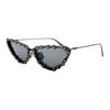 Cat-Eye-Sonnenbrille mit eingelegtem Design Damen-Sonnenbrille Grau MISSDIORB1UH0A7