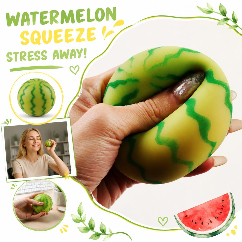 Watermelon Stress Relief Ball Squeeze Toy Soft Foam Sensory Fidget Toy for Office Desk and Home Use Durable and Lightweight Design