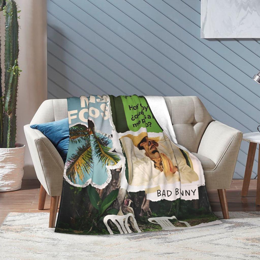 Bads Bunnys Debi Tirar Mas Fotos DTMF 2025 Blanket Super Soft Warm  Throw Blankets for Sofa 50x60 Inch Multi-size Rug Piece