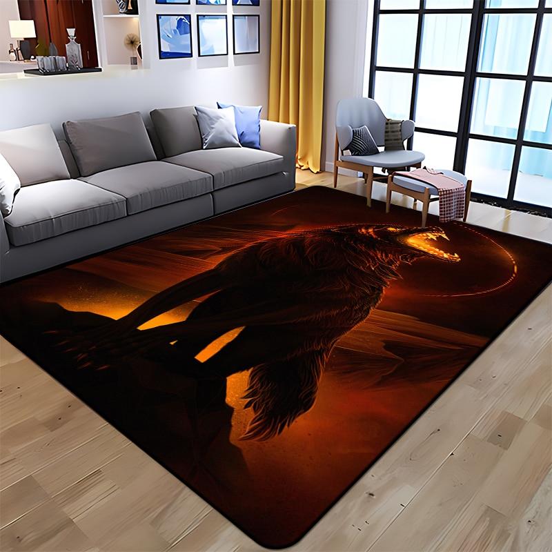 Best Selling Wolf Art Printed Carpet for Living Room Large Area Rug Soft Mat E-sports Chair Carpets Alfombra Gifts Dropshopping