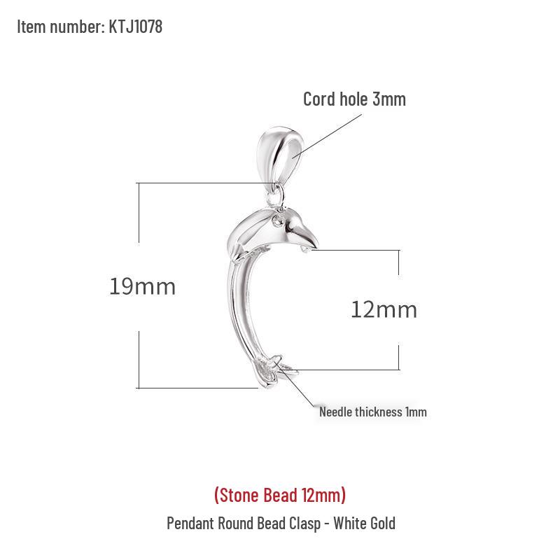 

Dolphin Style Rotating Clip 925 Sterling Silver Pendant Bail for DIY Jewelry 925 Sterling Silver