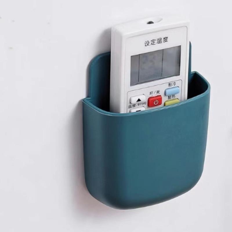 Wall-mounted TV,Air Conditioner Remote Control Storage Box Wall-mounted Bedside Mobile Phone Charging Non-drilling Hole Storage Rack