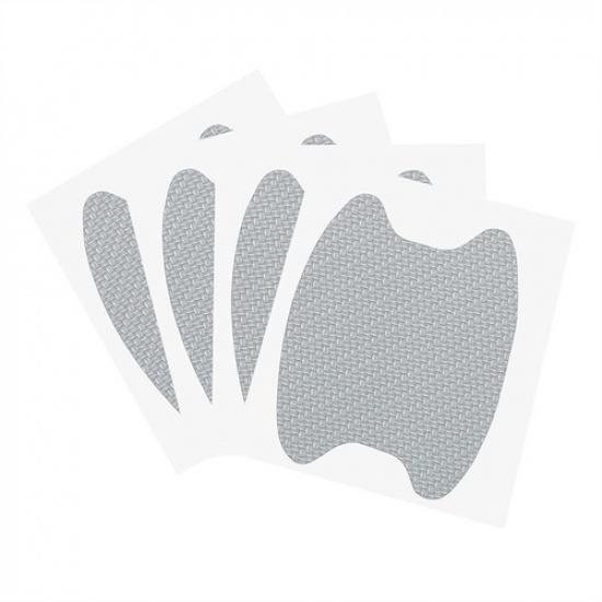 4PCs Set Silver Carbon Fiber Car Door Handle Protector Film Anti Scratch Sticker