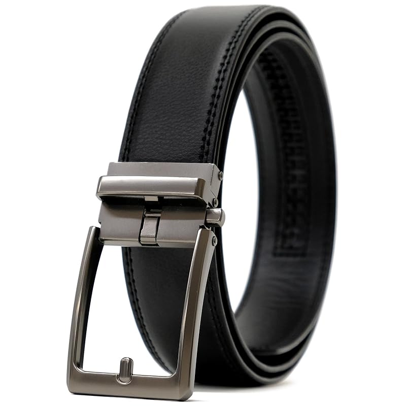 

[BEEL] veil belt men s business auto lock type big size men s belt easy to use suit belt suit No hole stepless adjustment black