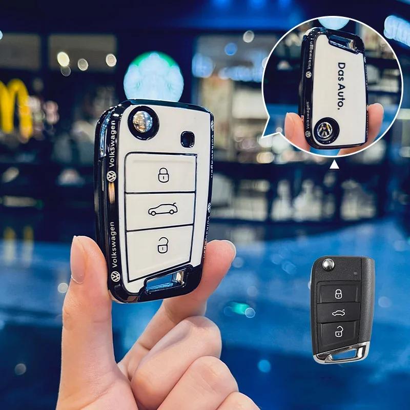 

VW GTI GOLF 2026 Hot For VW VOLKSWAGEN Fashion TPU Car Remote Key Case Full Cover Protector Shell Fob For VW Volkswagen Golf 7 M