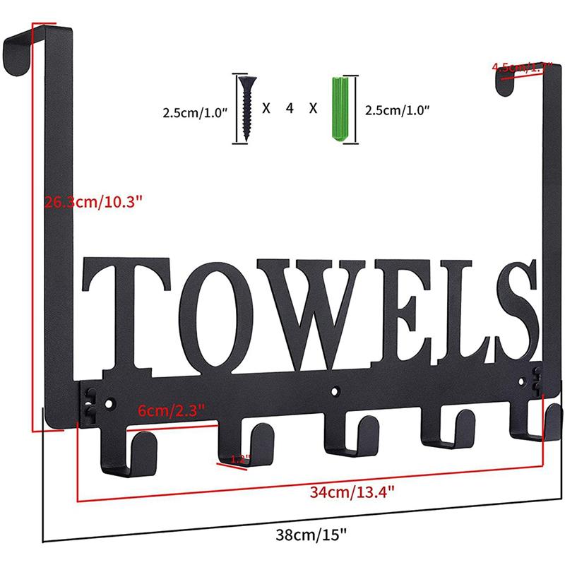 Good-Over The Door Hooks Towel Rack Hanger Towel Holder Organizer Accessories And Decor