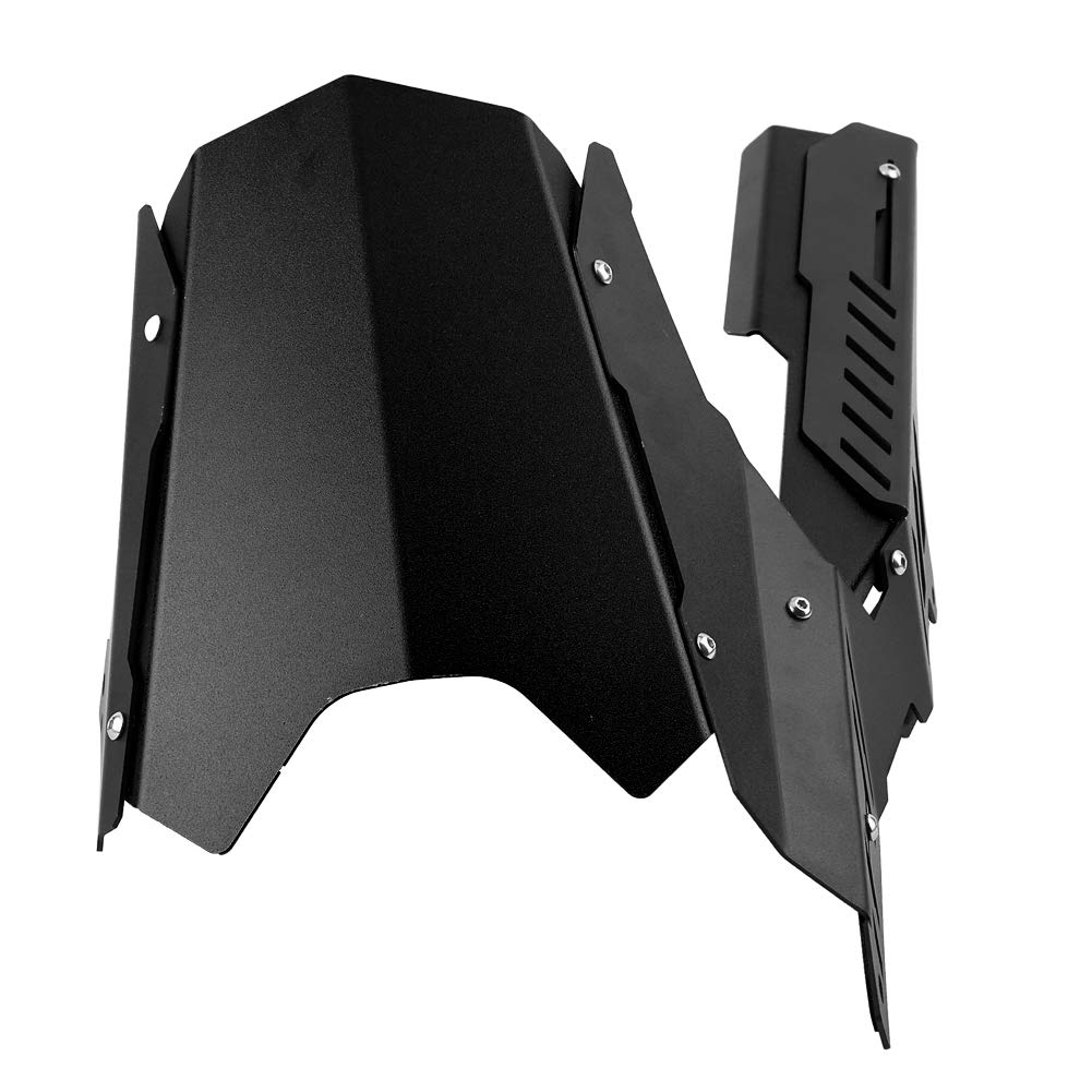 Rear Mudguard Chain Cover Kit Qiilu CNC Motorcycle Rear Fender Mudguard Chain Guard Cover Kit for YZF R3 R25 - & 13-17 (Black)