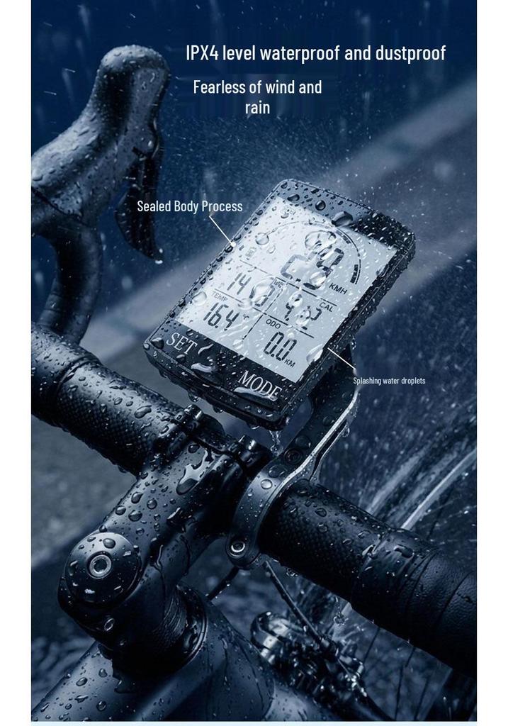 Large Screen Waterproof GPS Wireless Cycling Computer with Backlight and Odometer