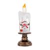 Christmas Flameless LED Candles Battery Operated Santa Snow Decorative Lamp Home Porch Tabletop Party Decor
