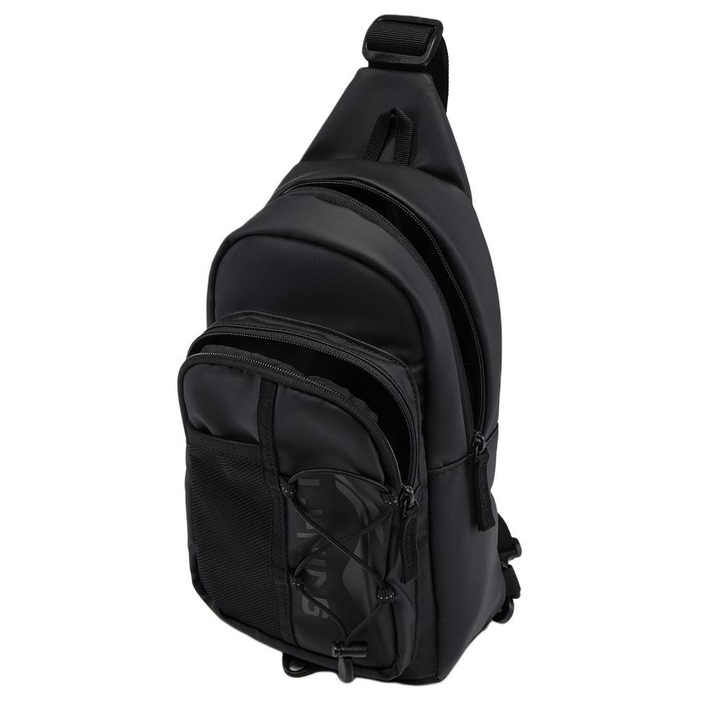 New LiNing Polyester One Shoulder Crossbody Bag, Sling Bag Regular Unisex Black ABDV285-1