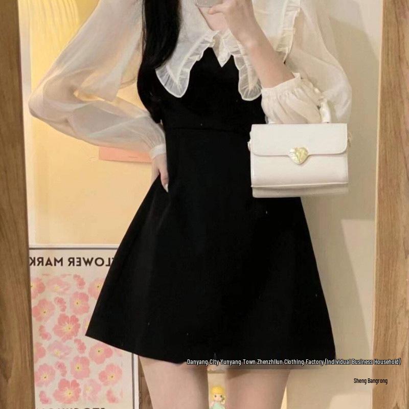 Hepburn-Style Slim French Dress for Spring 2025