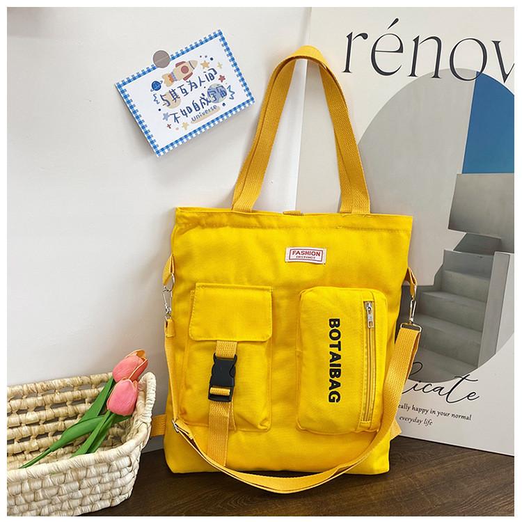 Canvas Tote Bag For Women Large Capacity Casual Shoulder Crossbody Urban Style