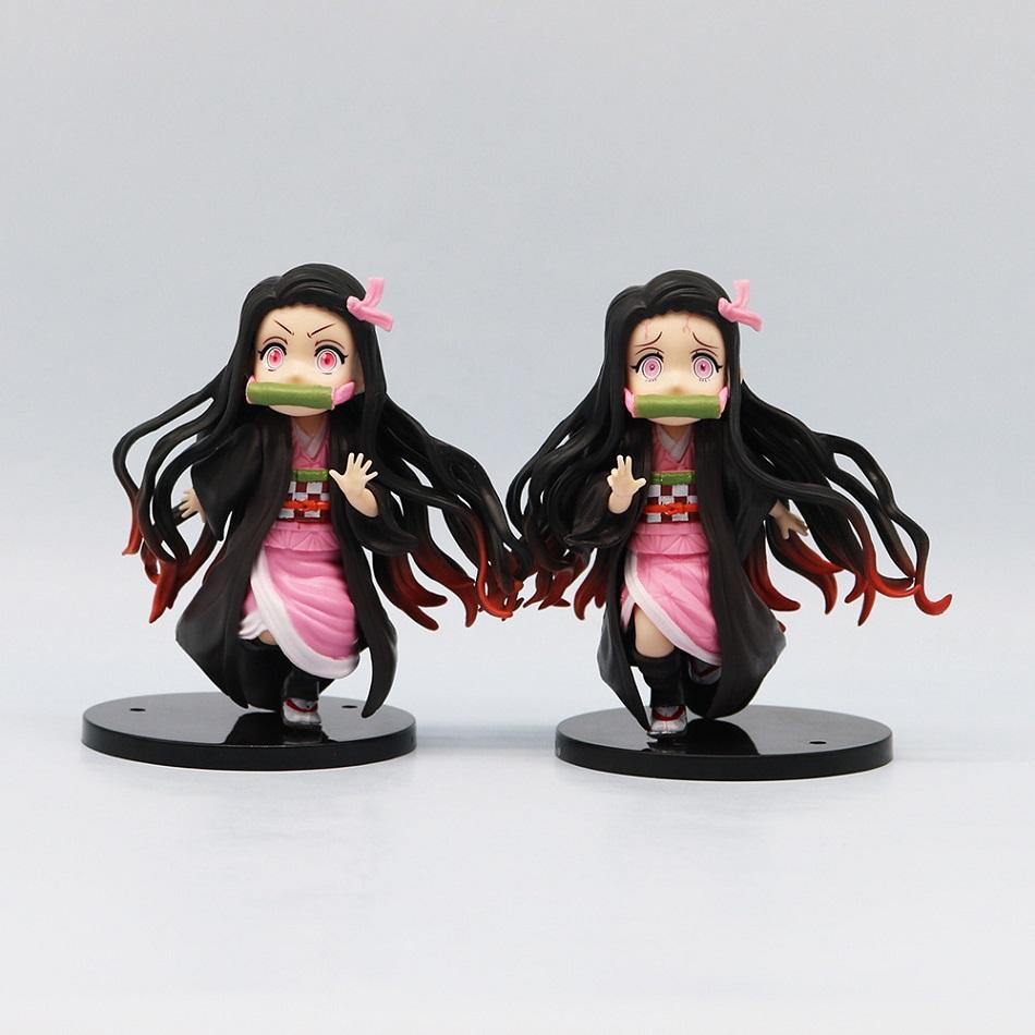 6Styles  Anime Peripheral Qversion  Figurine Kamado Nezuko Cute Style Plaything Figurine Ornament Surprise Present Box