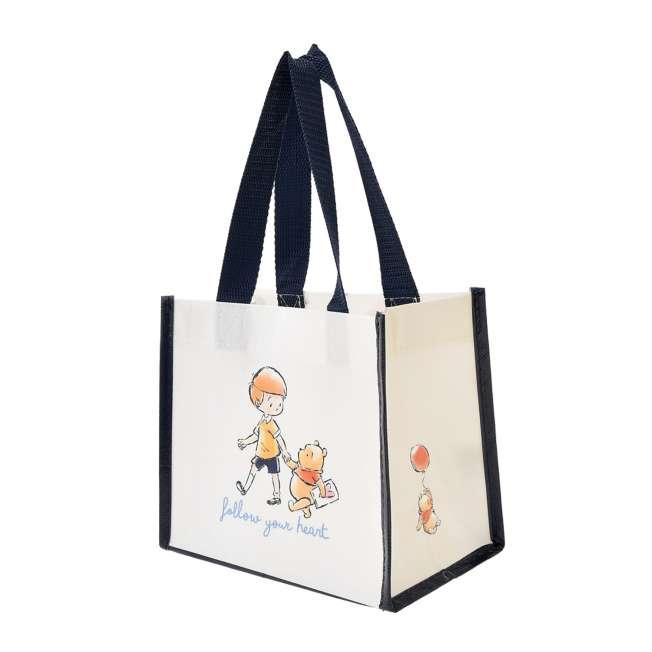 Disney Pooh & Friends Shopping Bag (S) Heartwarming Watercolor Japan NEW