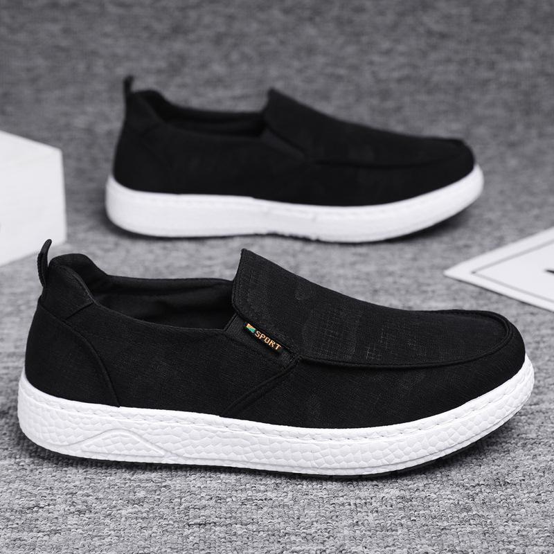 Fashion and Casual Men's Cloth Shoes, Walking Comfortable and Breathable Running Shoes, Driving At Home and Pedaling Lazy Shoes