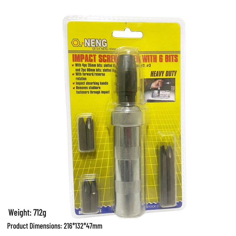 14-Piece Chrome Vanadium Steel Impact Screwdriver Bit Set with Iron Box