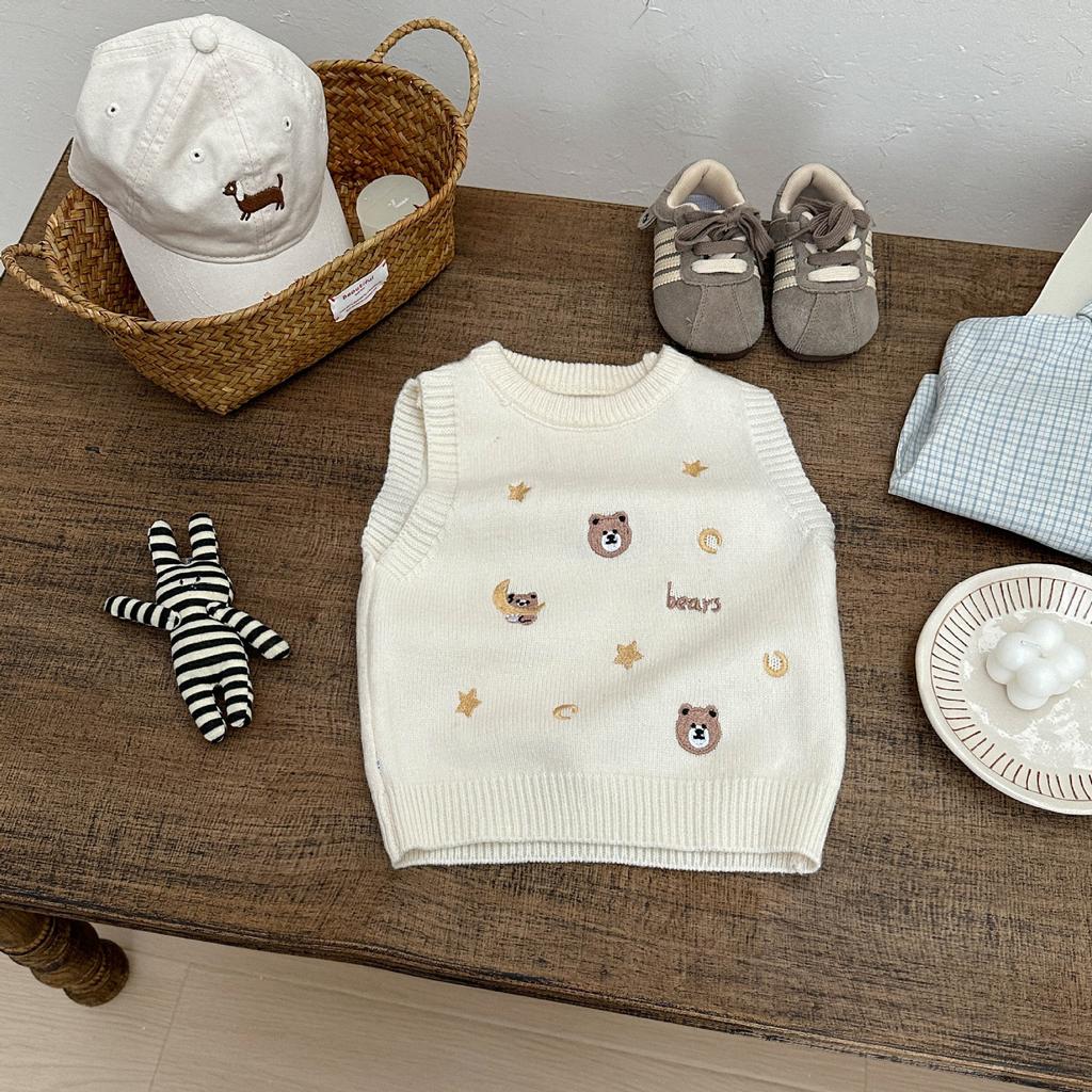 Early Spring Baby Korean Stacked Vest Spring And Autumn Handsome Baby Boy Fashion Knitted Vest Children'S Clothes