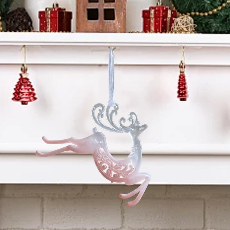 Transparente Schneeflocken Ballettmädchen Elch Anhänger Ornamente Hängende Verzierungen Zubehör Weihnachtsgeschenke Weihnachtsbaumdekor Anhänger