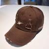 Japanese Retro Old Ripped Baseball Hat Women's Spring and Summer Casual Versatile Street Youth Baseball Hat Defense Hat
