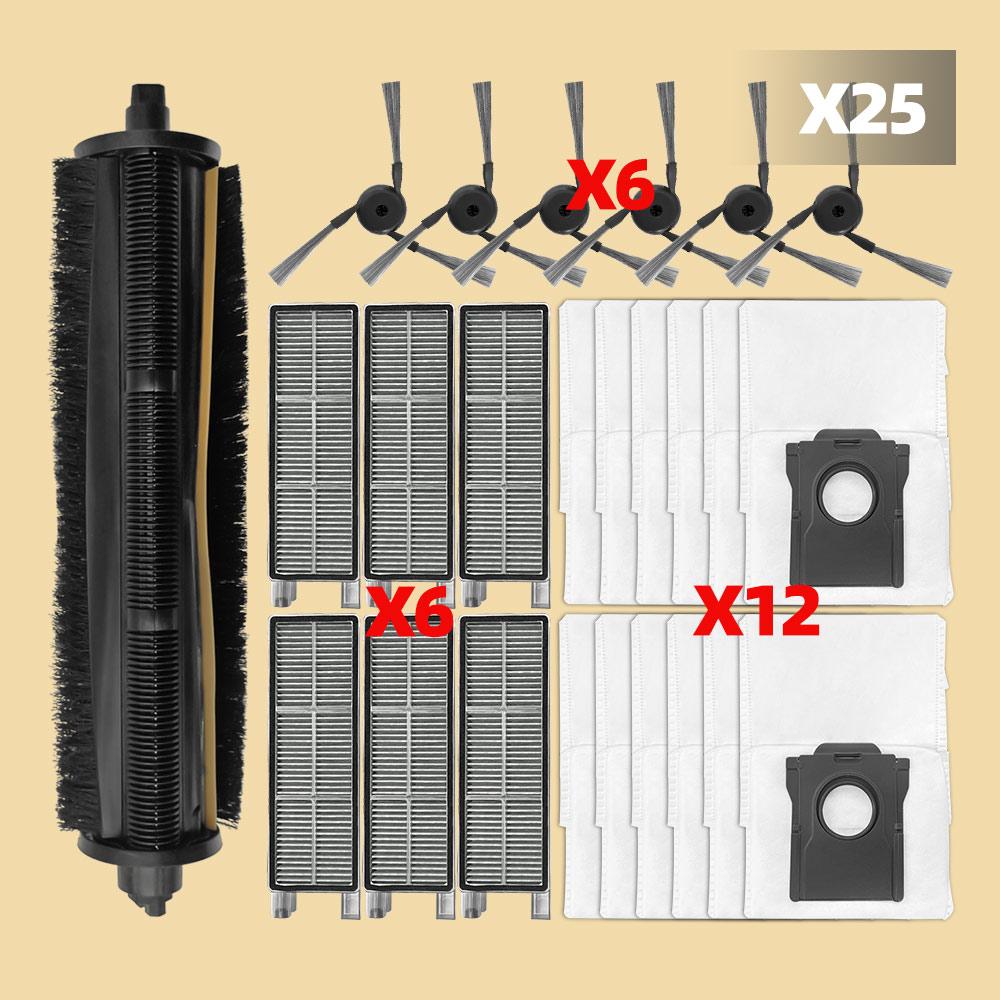 Accessories Compatible For ( MOVA Z50 Ultra ) Robot Vacuum Parts Main Roller Side Brush HEPA Filter Dust Bag Tricut Mop Cloth