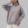 Women's Classic Solid Color Turtleneck Sweater - European & American Autumn/Winter Loose Knitwear