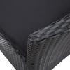 5 Piece Garden Dining Set Poly Rattan Black