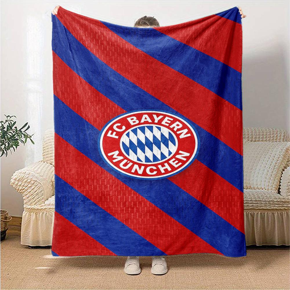 Bayern Munich Theme Printed Blanket - Perfect for Couch, Bed, Travel & Outdoor Use | Machine Washable, Cozy & Durable.