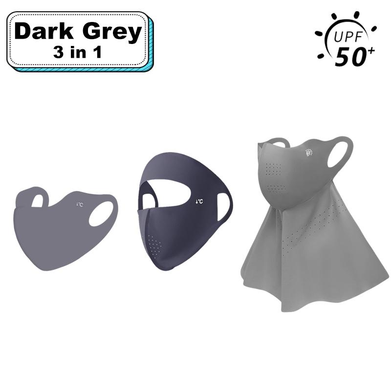 Sommar Isilke Ansiktsmask UV Solskydd Justerbar Andningsbar för Cykling Löpning Jakt Sportmask Unisex