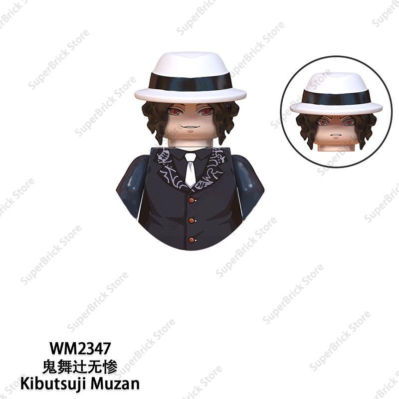 Demon Slayer Mini Action Figures Hot Anime Dolls Bricks Kamado Tanjirou Kibutsuji Muzan Building Blocks Model Toys Kids Gift Set