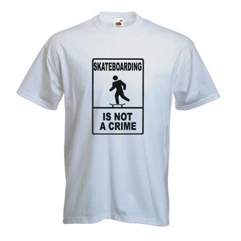 Skateboarding Is Not A Crime Skating TShirt Cool Skateboard Design Logo Tee