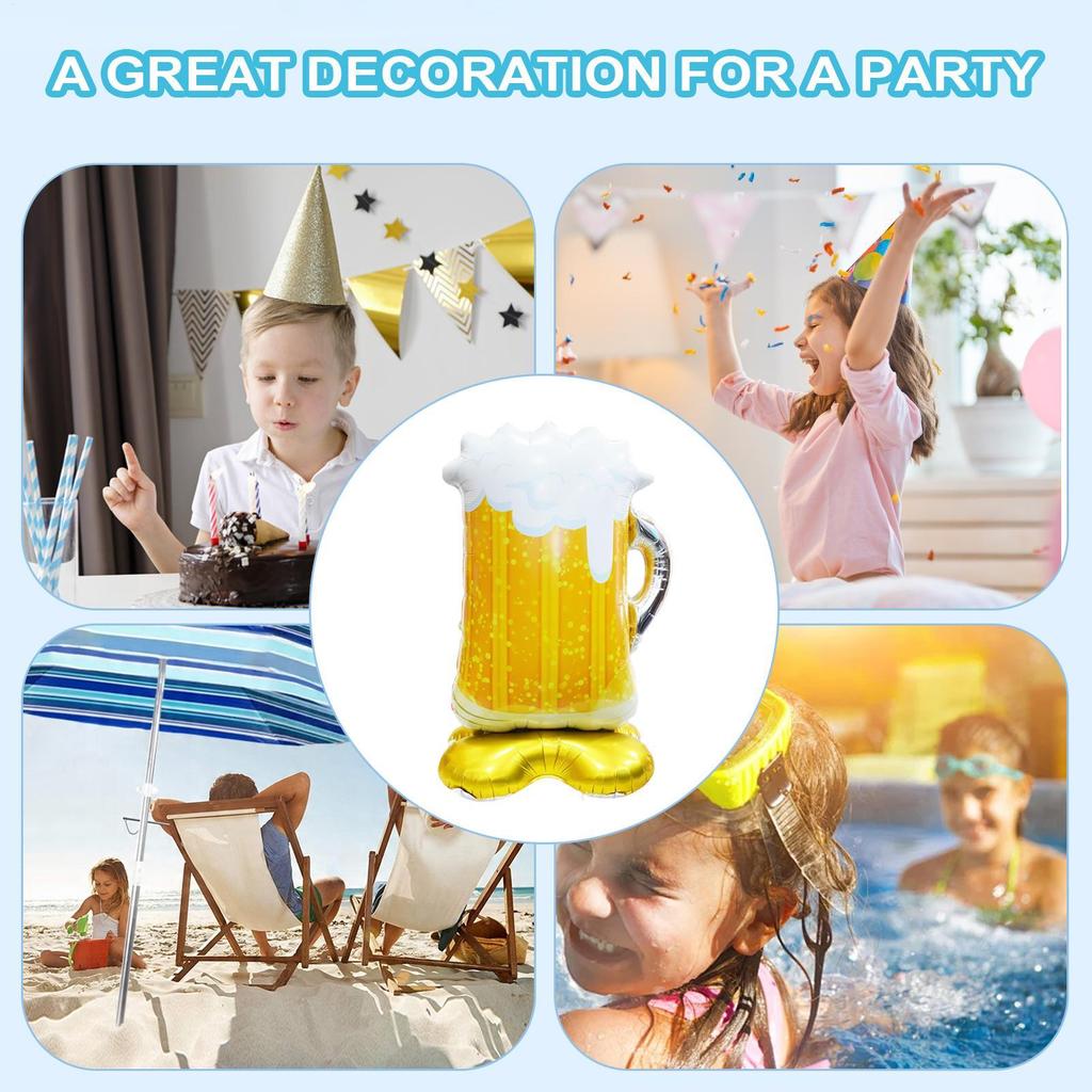 Pineapple Balloon Decoration Party Beer Bottle Aluminum Foil Balloon Hot Weather Supplies Hawaii Decoration For Birthday