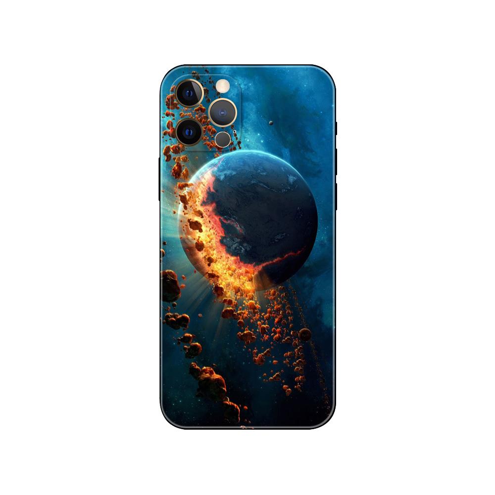 Interstellar Purple Space Star Phone Case for Iphone 5s 2020se 6s 7 8 Plus X 10 XR XS 11 12 13 Mini Pro MAX Black Tpu Back Cover