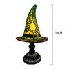Stained Glass Witch Hat Lamp Halloween Hat Lamp Table Lamp for Living Room Home Bedroom Decorati