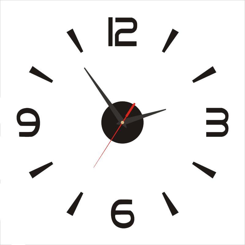 

Европейские простые креативные часы Большие бесшумные акриловые настенные часы Стереоскопические наклейки на стену для спальни и кабинета small 40cm