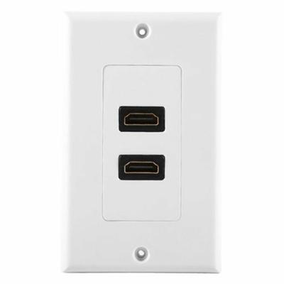 DOONJIEY Dual Port Clarity 1080P HDMI-compatible Full High Wall Plate Faceplate Socket Connector