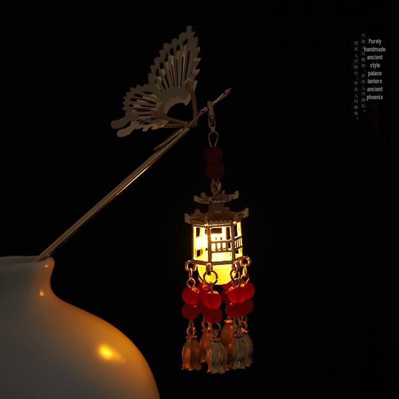 

Винтажная шпилька для волос в стиле дворцового фонаря Ханьфу с кисточкой – яркая и универсальная в стиле фей