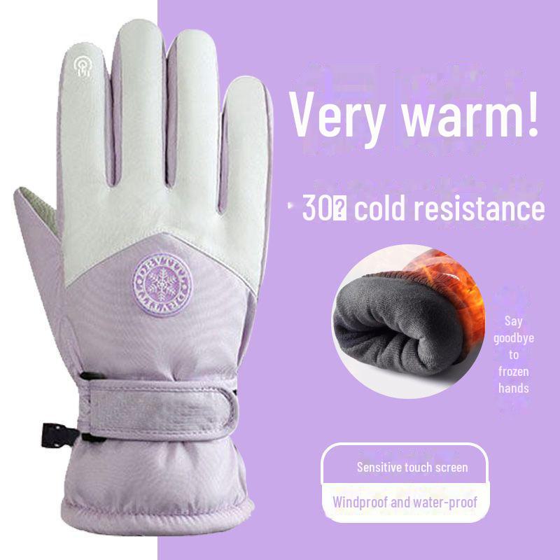 Unisex Vodotěsné lyžařské rukavice s dotykovou obrazovkou - Větruodolné, zateplené a teplé pro cyklistiku