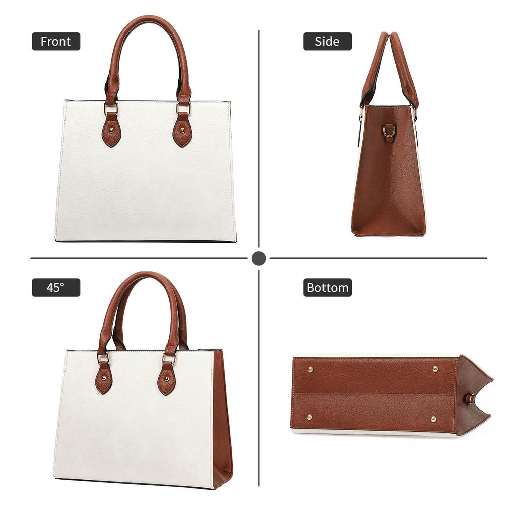 LEEXTON Women's Handbag, Tote Bag, Shoulder Bag, 2-Way, High-Quality, Large Capacity, Commuting, School, Stylish Business Bag