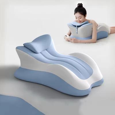 Almohada de Espuma Viscoelástica Soporte Ergonómico Cuello Pierna Reposapiés Uso para Leer Teléfono Cama Sofá Forma de Cuña Alivio del Dolor Comodidad