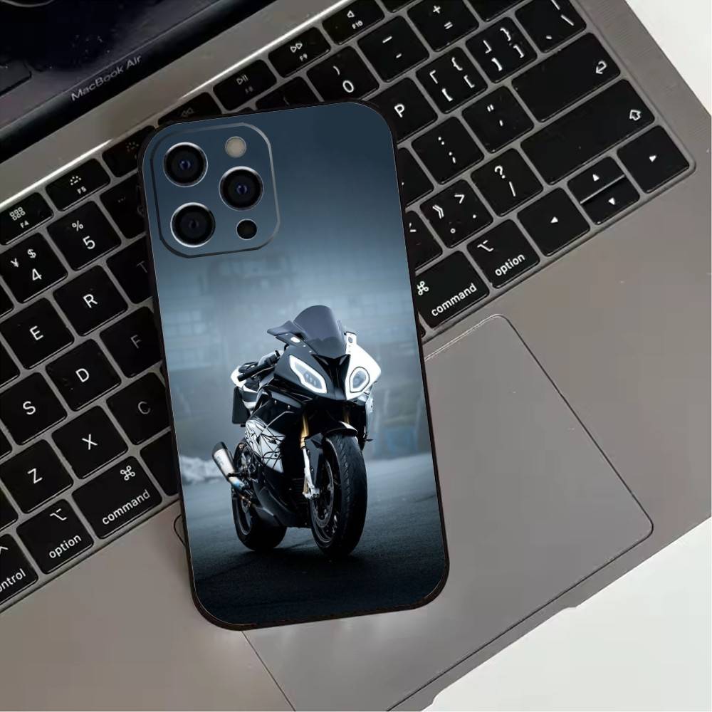 Super Speeding Motorcycle Phone Case  For iPhone17,16,15,14,13,12,11 Plus,Pro Max Soft Black Cover