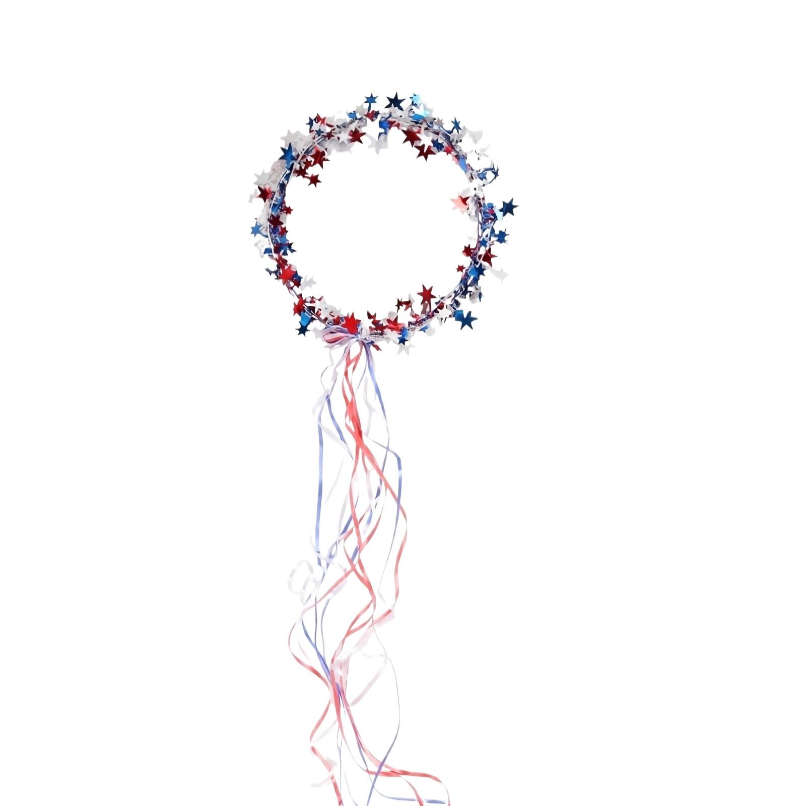 Red And Blue Star Hair Accessory Headband One Size