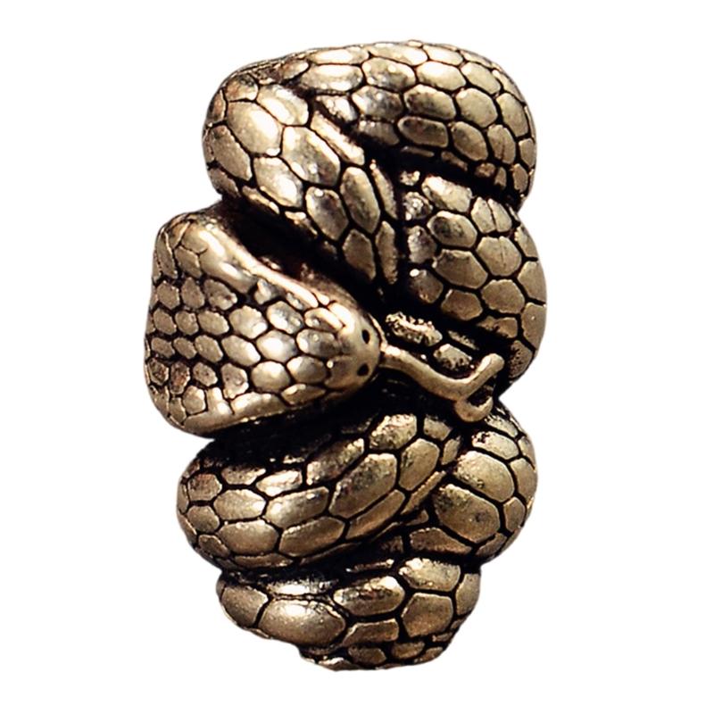 Unique Snake Serpents Metal Beads Pendant for Paracord and DIY Enthusiasts Jewelry Making Paracord Bead