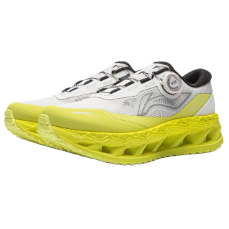 Li Ning Textile, TPU Rebound Cushioning Reflective Low top Running Shoes Women's Chalk Gray AZGW310-4